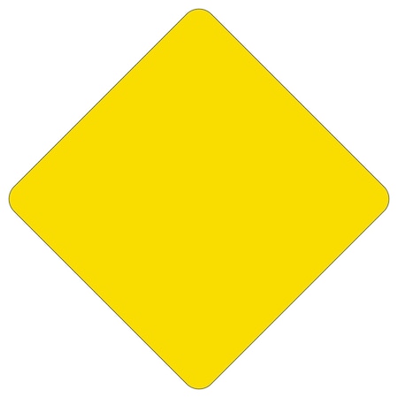 Sign Solutions Usa High Intensity Prismatic Reflective HIP .100 12 in. X 12 in. Sheeted Blank YELLOW US10HYE12DIABLANK